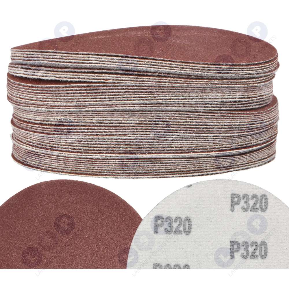 Brúsny papier, kotúče na suchý zips 125 mm pre uhlovú brúsku P320, 50 ks